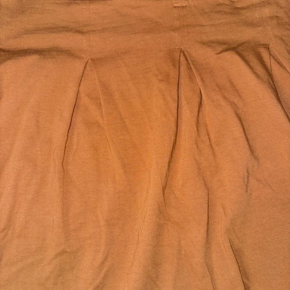 Avenue Pleated Jersey Skirt 18/20 Brown Cotton Elastic Waist‎ Casual Plus Size